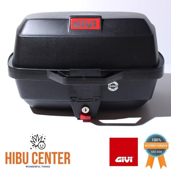 Thùng đựng đồ xe máy Givi E20N EASY 39L Monolock System Technology Tặng đế đệm Hàng chính hãng