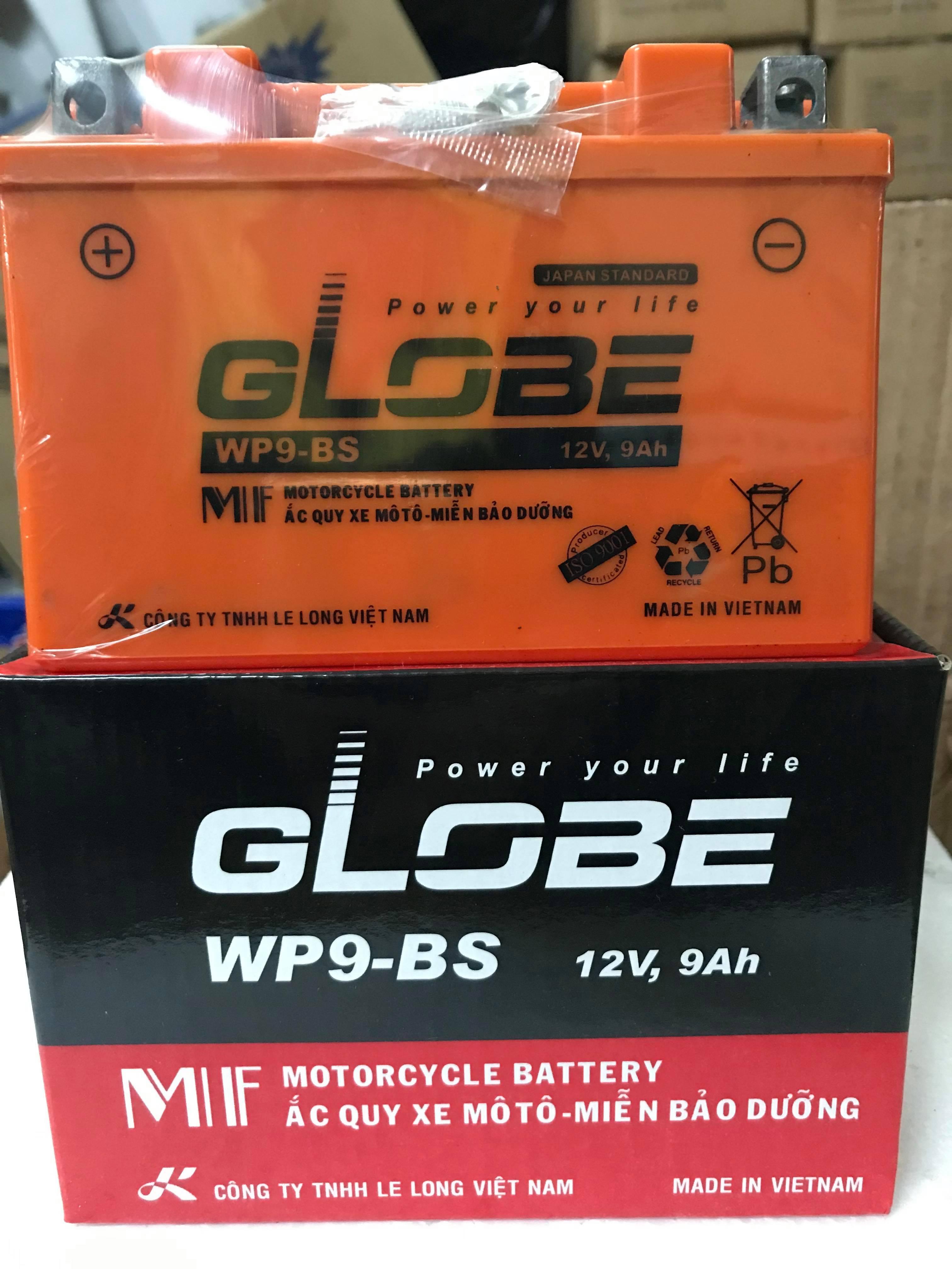 Ắc quy Globe  12v 9ah cho xe máy Spacy ,