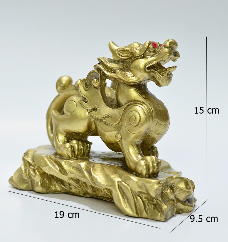 [HCM]Tỳ hưu đá có đế màu đồng