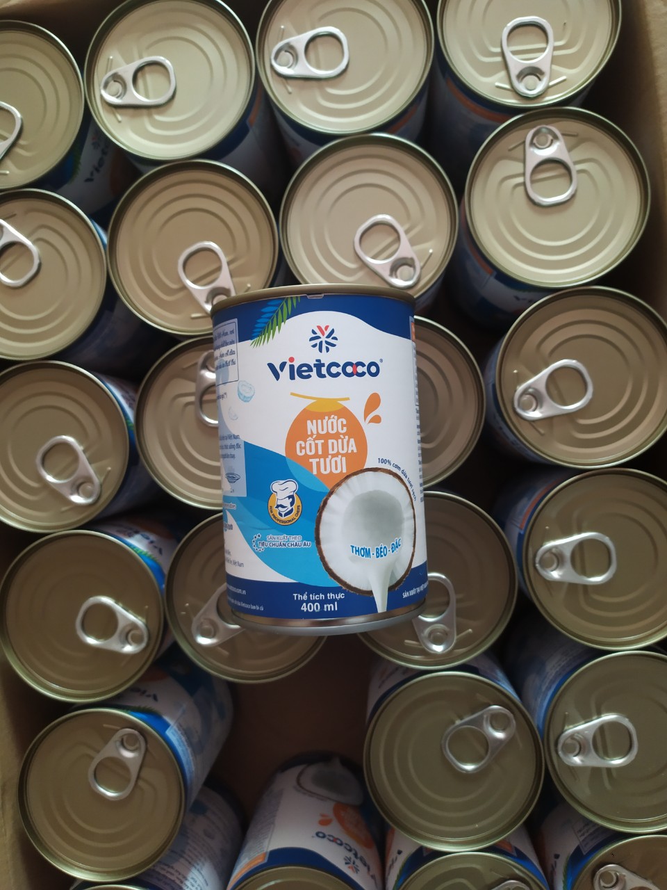 1 thùng 24 lon nước cốt dừa tươi lon 400g vietcoco