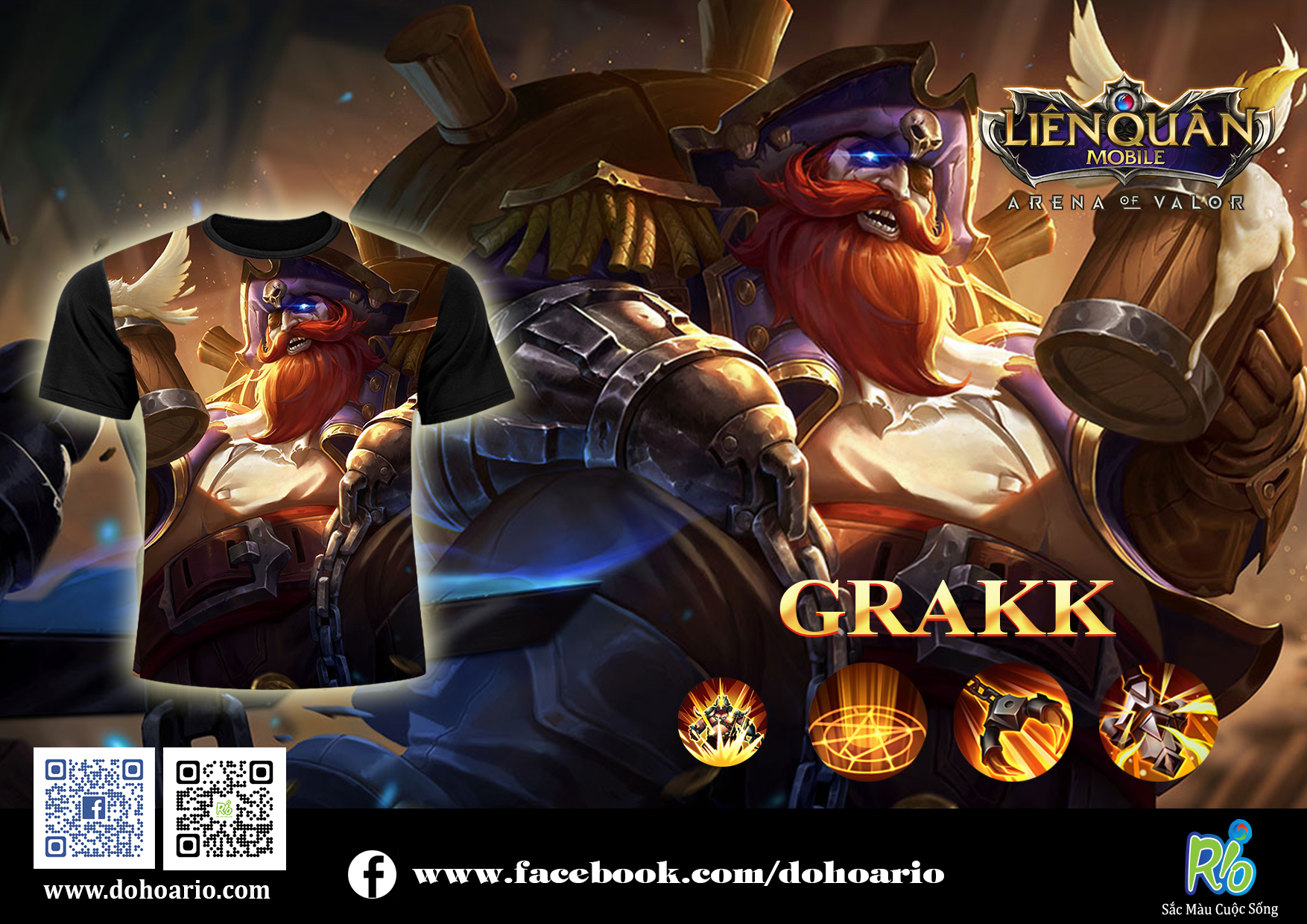 Áo thun liên quân Rio - GRAKK