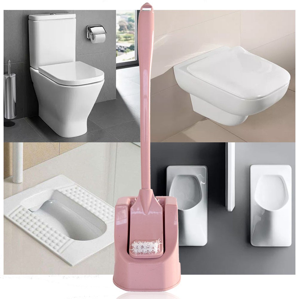 Cọ chổi cọ nhà vệ sinh hai đầu kèm đế