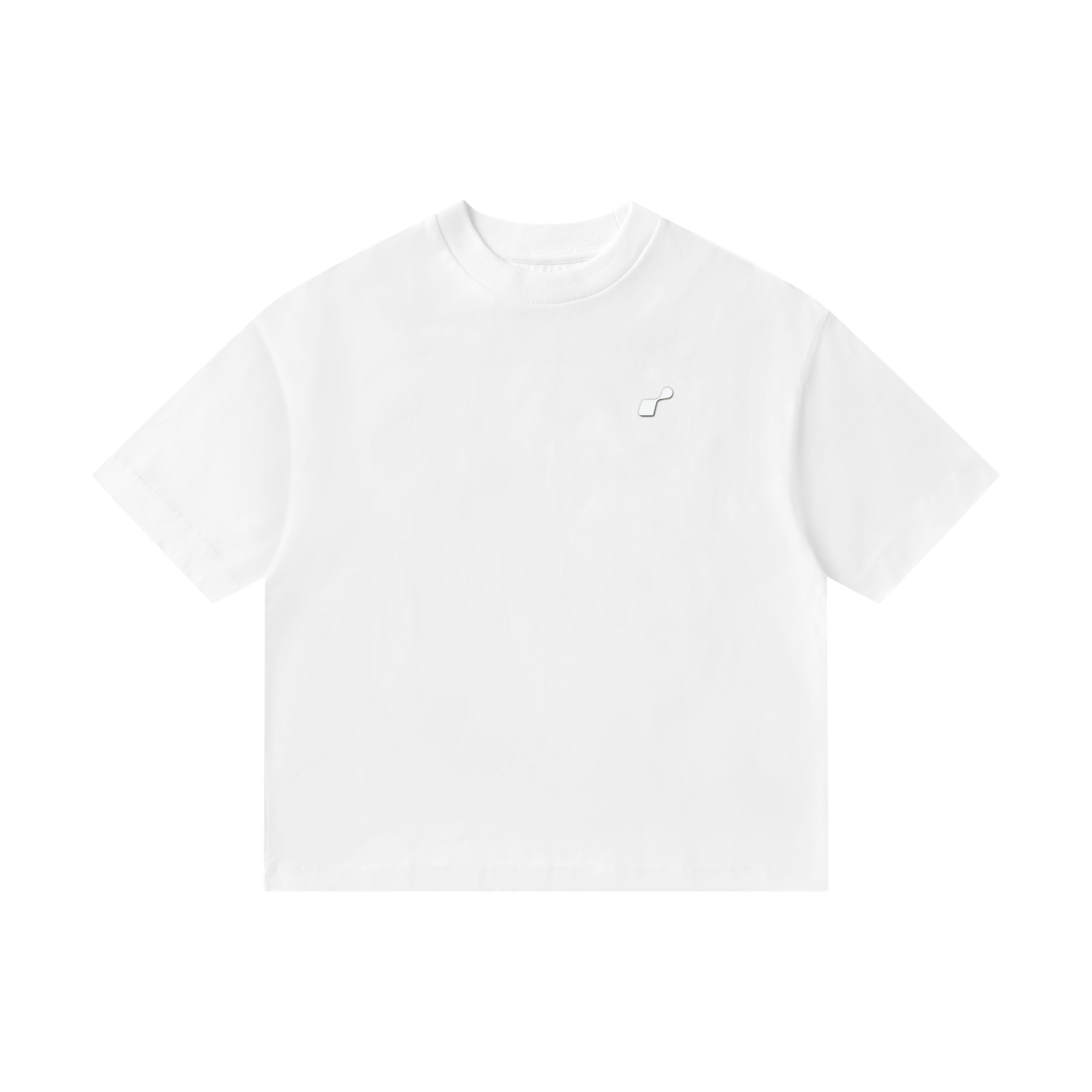 Áo Thun Trắng Basic Ross Studio Logo Kim Loại 100% Cotton 280gsm - R IC BASIC WHITE T-SHIRT - ROSS STUDIO