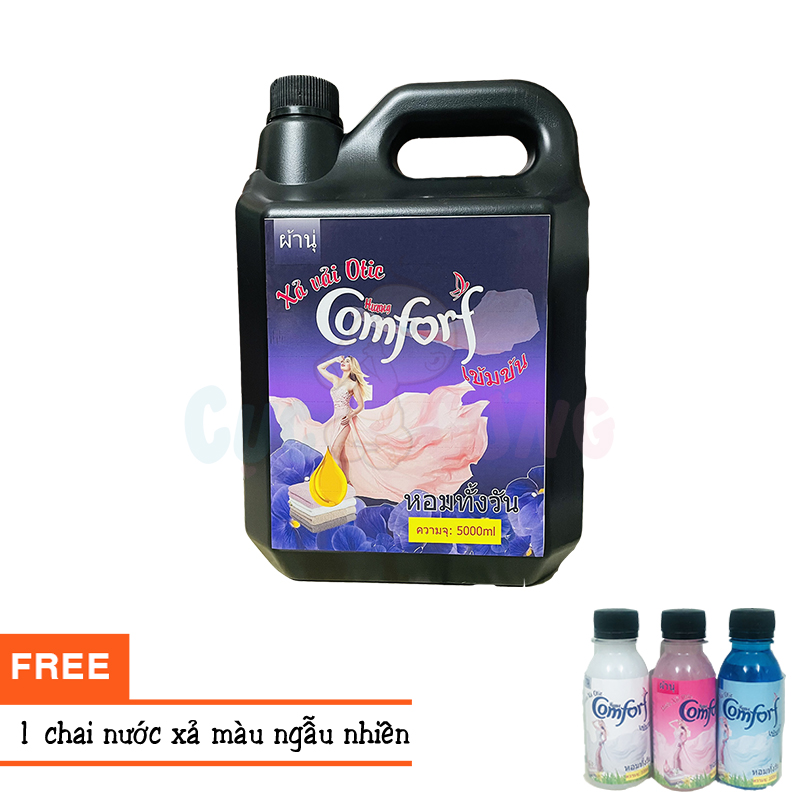 Nước xả vải  Thái Lan thơm lâu hương Comfort 5KG (5000ml) - TÍM - thiên nhiên diệu kỳ - Tặng 1 chai xả màu ngẫu nhiên