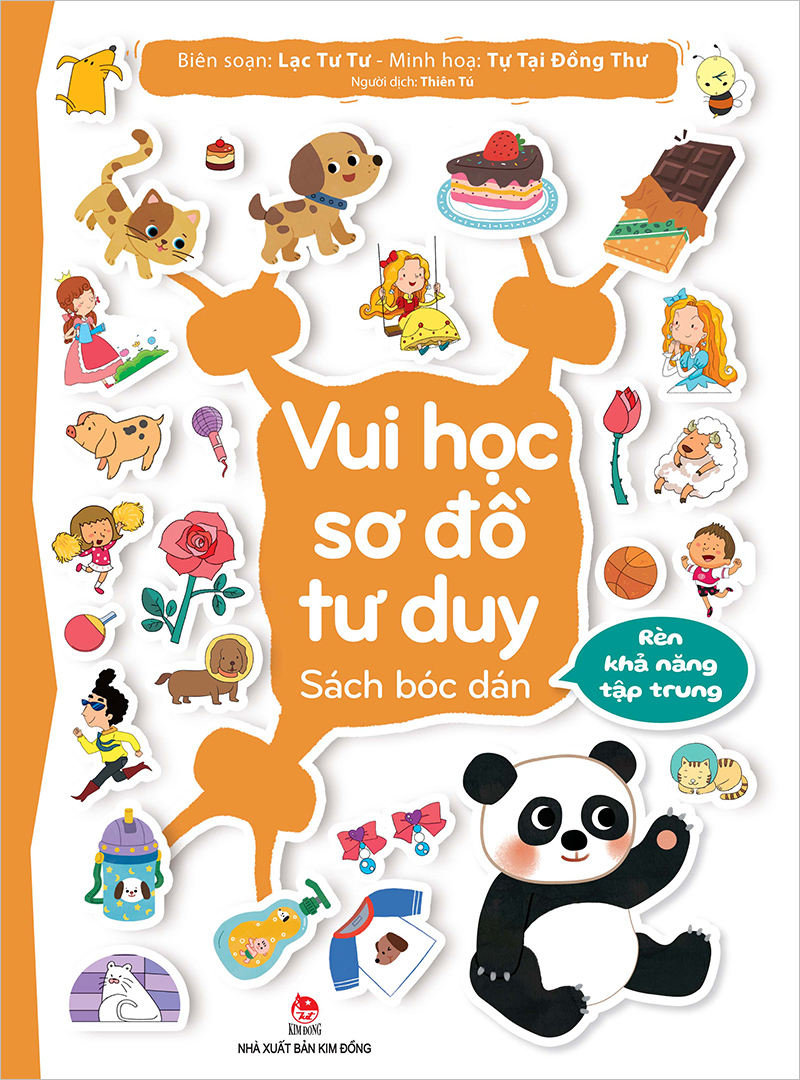 Kim Đồng - Vui học sơ đồ tư duy - Sách bóc dán - Rèn khả năng tập trung