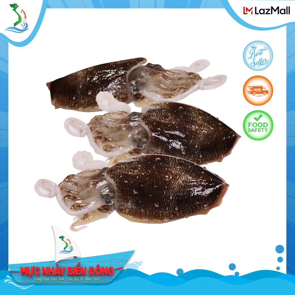 [GIAO HCM] Mực nang nháy VIP to bự, thịt dai và ngọt, được cấp đông tiêu chuẩn khi vừa ngộp, đã sơ chế lột vỏ, bỏ nang