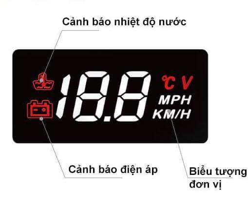 Bộ hiển thị tốc độ hud a100