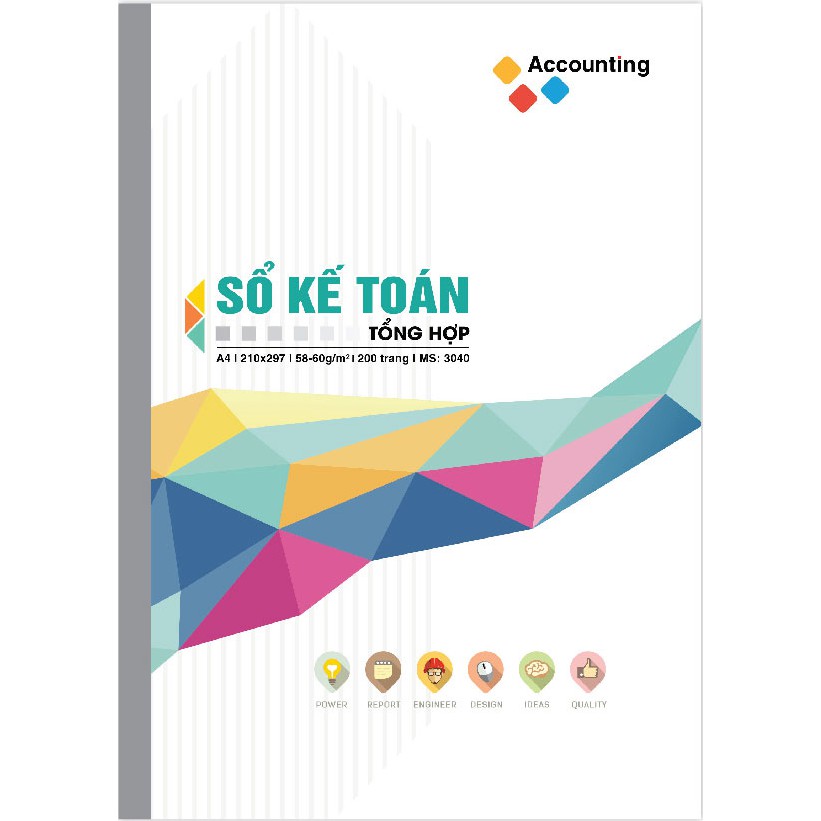 Sổ kế toán,sổ may gáy rainbow khổ a4 hồng hà/hải tiến - 120tr/200tr/200tr/400tr - vpp đức minh