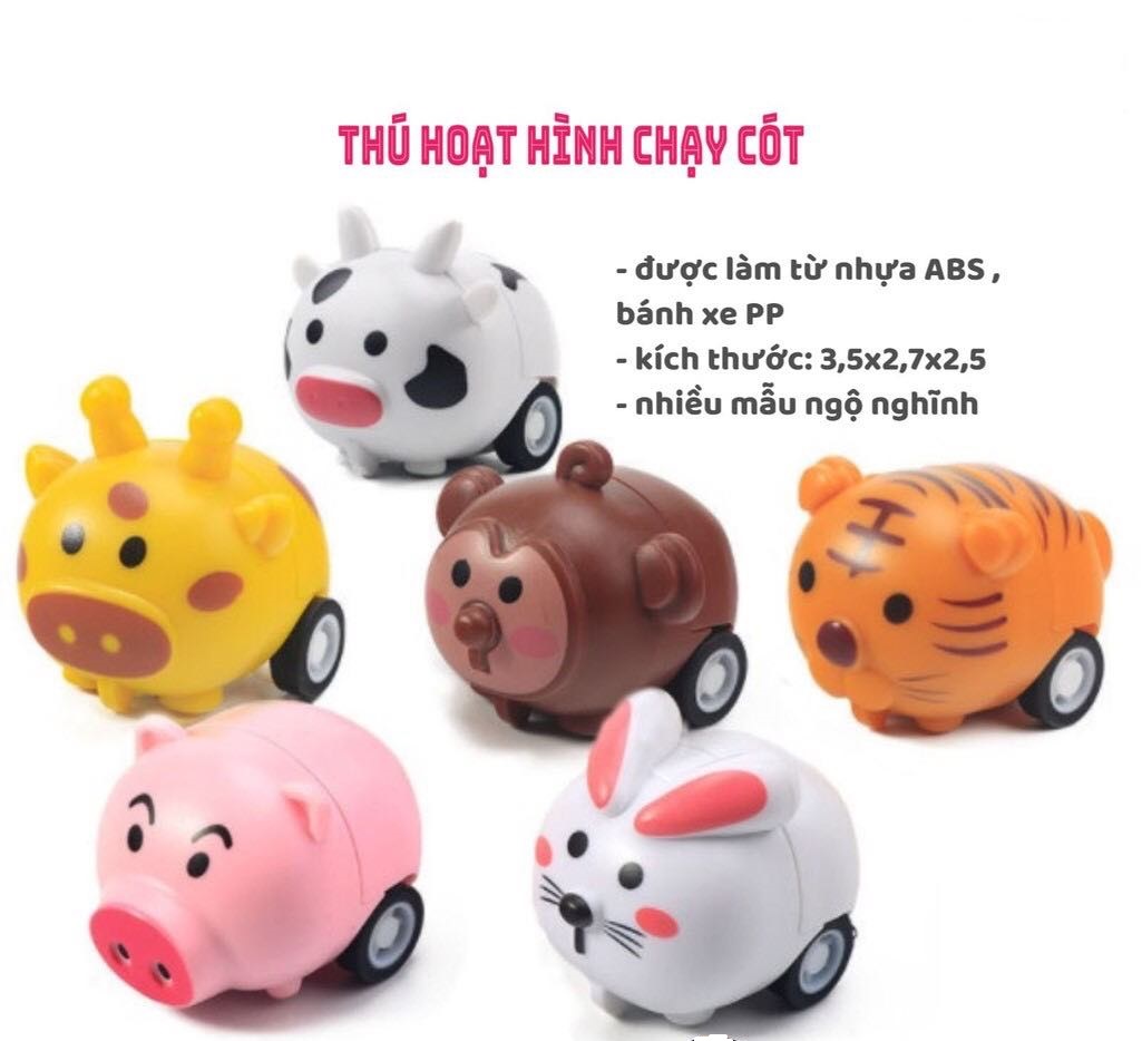 Bộ sưu tập 5 con thú chạy dây cót 5 mẫu như hình