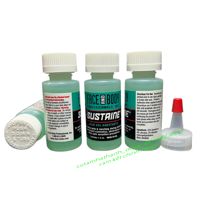 Tê Sustaine nước, tê xanh dùng trong phun xăm cam kết chuẩn Mỹ/ cotamhathanh_dcpx