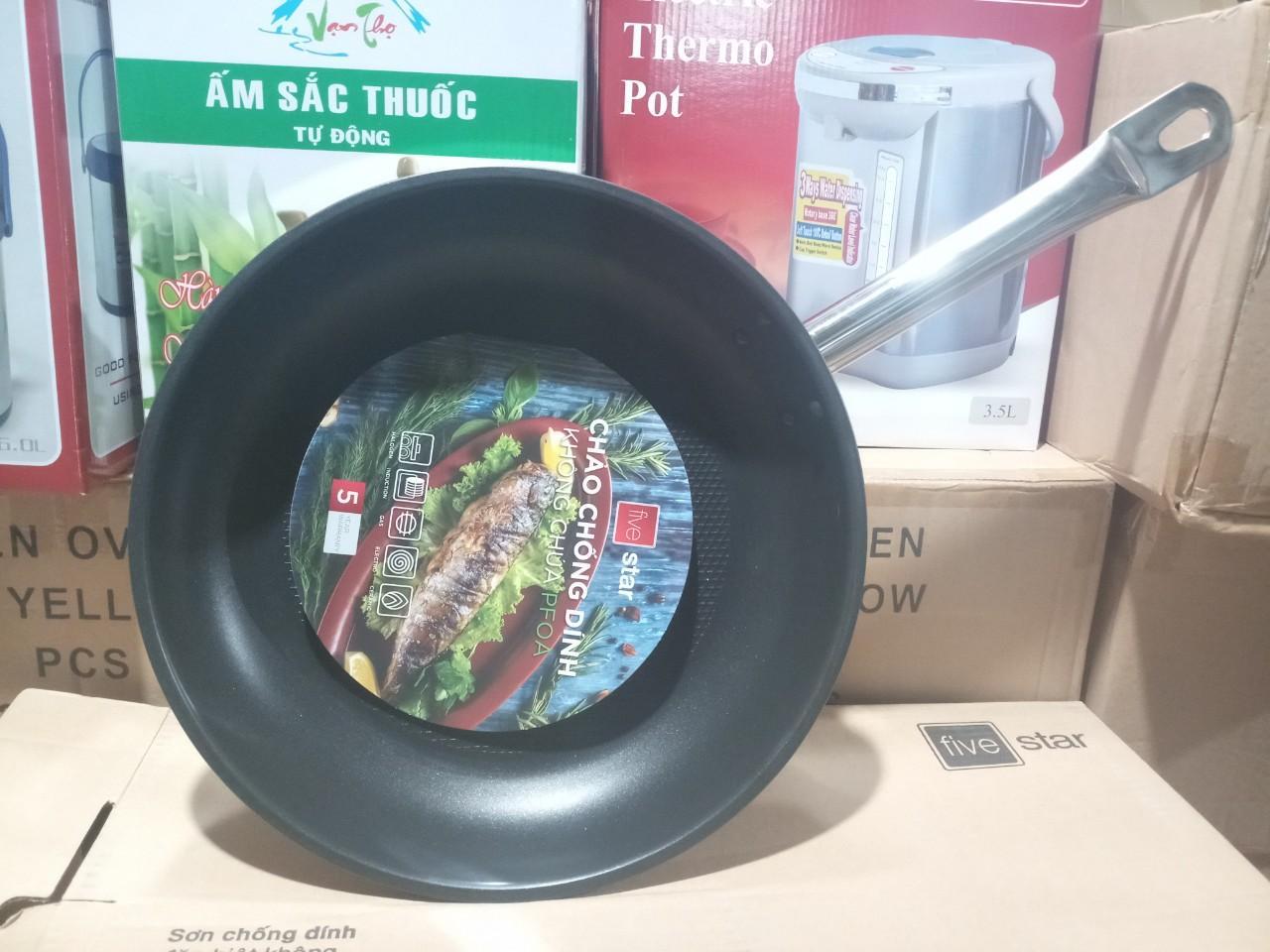 CHẢO CHỐNG DÍNH 3 ĐÁY BẾP TỪ FIVESTAR 30 CM CAO CẤP