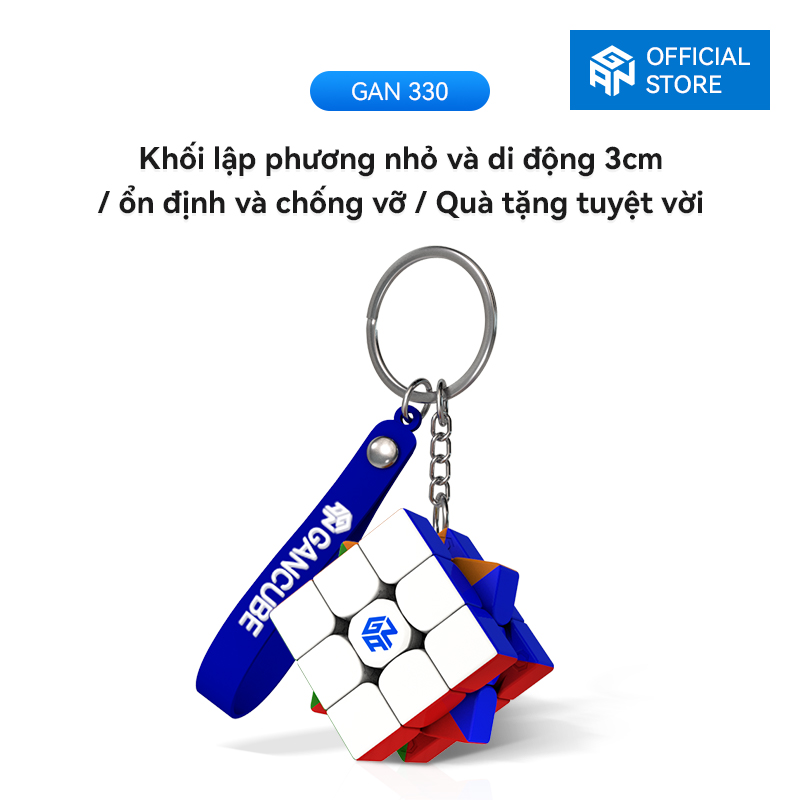 [GAN Official Store]GAN 330 Móc Chìa Khóa Hình Khối GAN 330 Móc Khóa Hình Khối 3X3 Tốc Độ Quà Tặng Đồ Chơi Khối Lập Phương Mini Gan 1.2 Inch (Phiên Bản Tiêu Chuẩn)