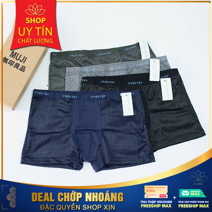 Quần sịp Đùi nam MUJI - Quần sịp thông hơi cao cấp Nhật Bản