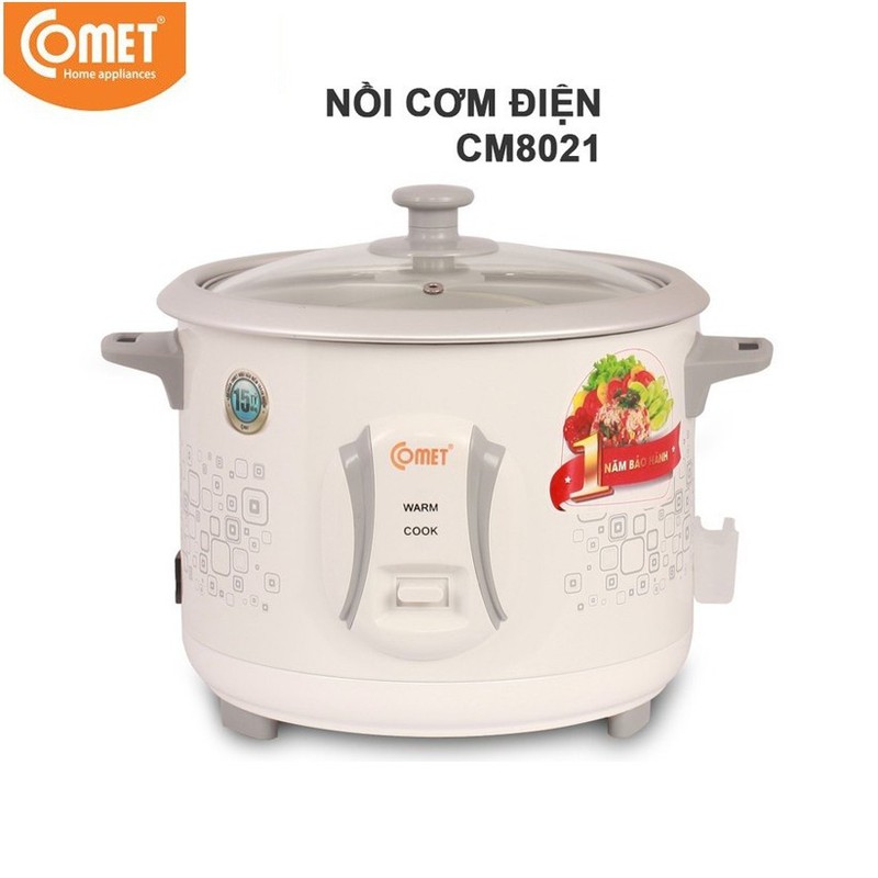 Nồi cơm điện nắp rời comet cm8021 dung tích 1.8 lít công suất 700w