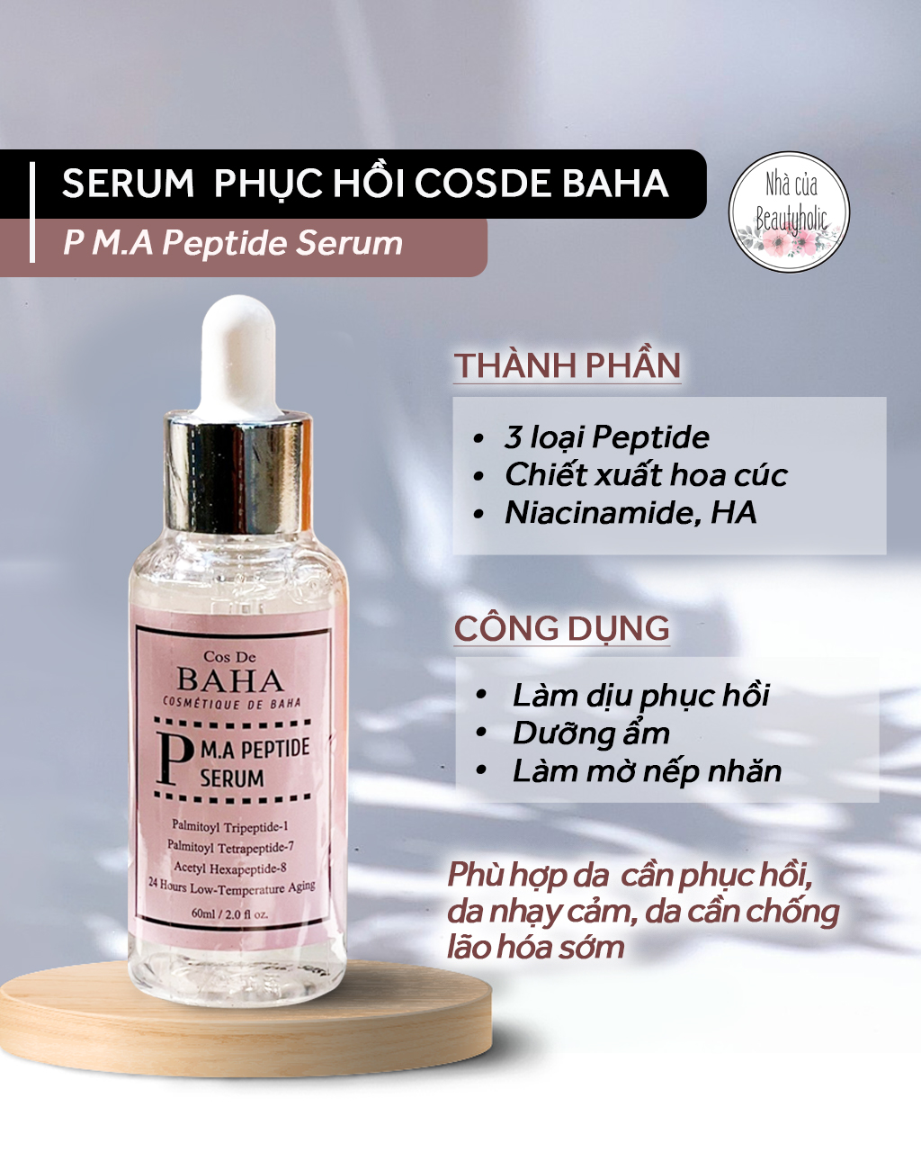 Serum phục hồi chống nhăn cosde baha p m.a peptide