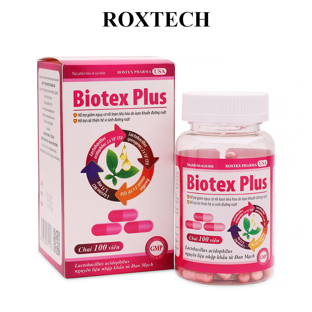 Men tiêu hóa dạng viên Biotex Plus giảm rối loạn tiêu hóa, giảm tiêu chảy