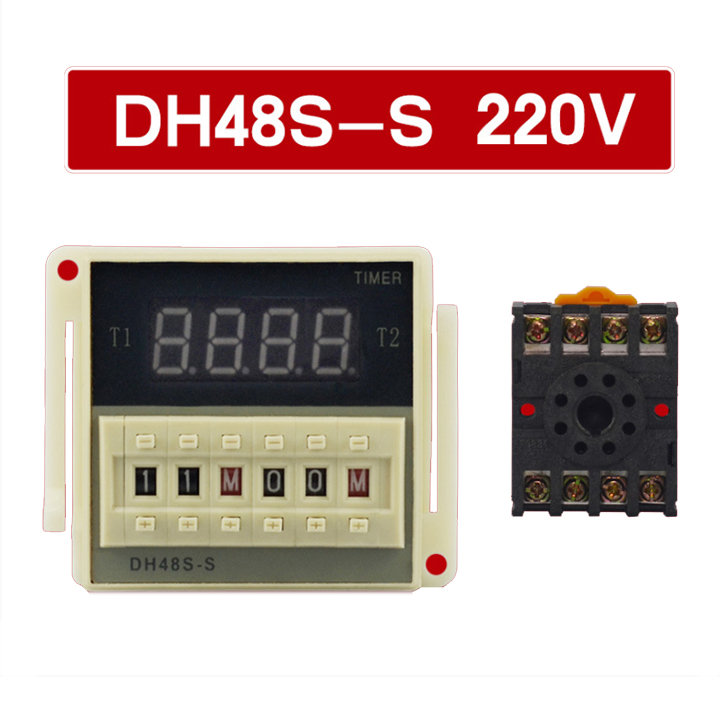 Timer hẹn giờ DH48S-S 220V luân phiên cài đặt rơ le thời gian biển quảng cáo, máy bơm nước...vvv