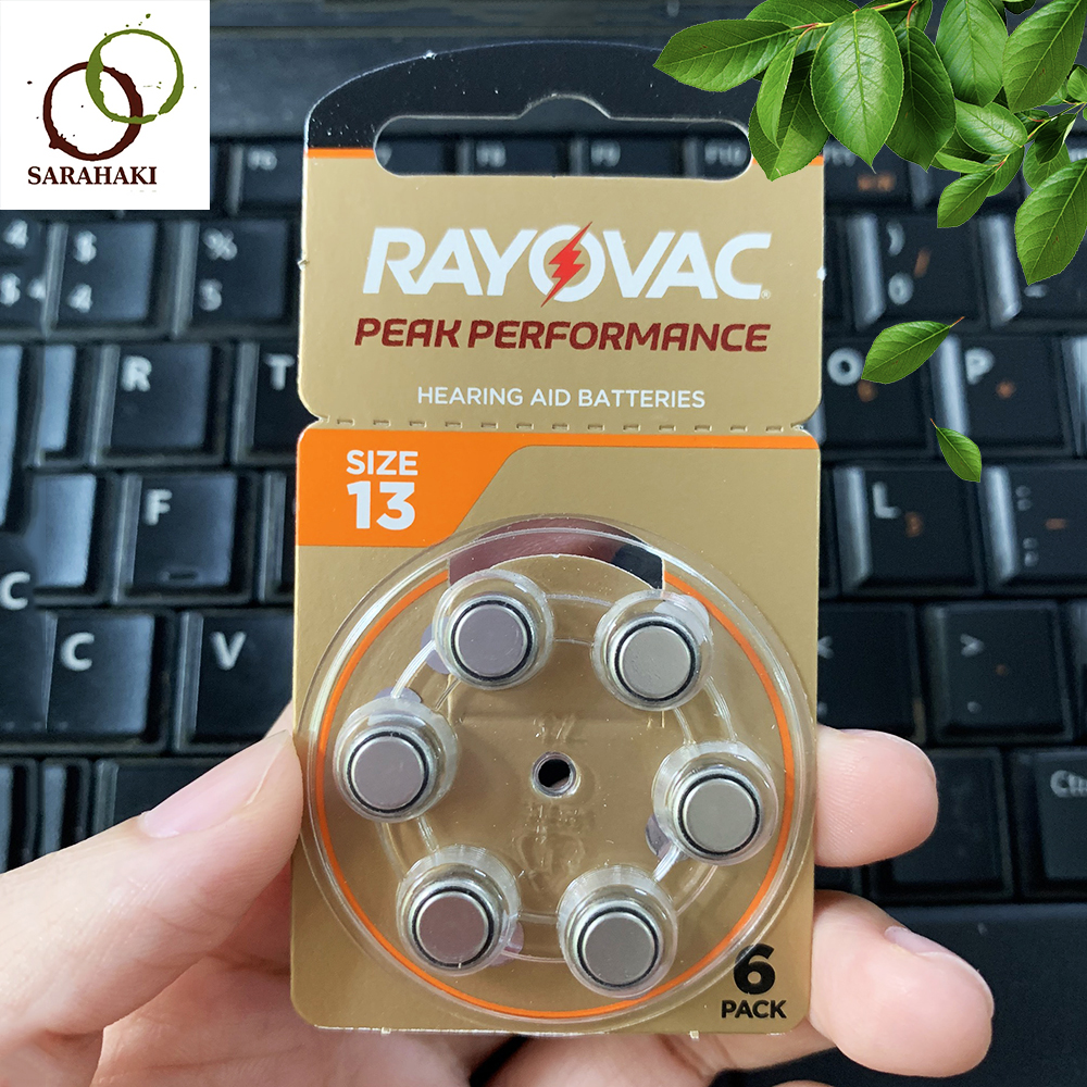 1 vỉ pin máy trợ thính a13 pr48 ag5 13 rayovac chính hãng - vỉ 6 viên