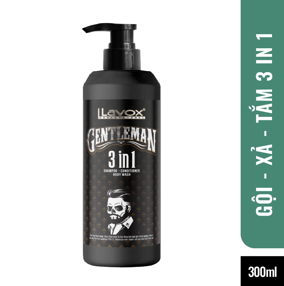 Dầu gội - xả - tắm 3 in 1 gentleman