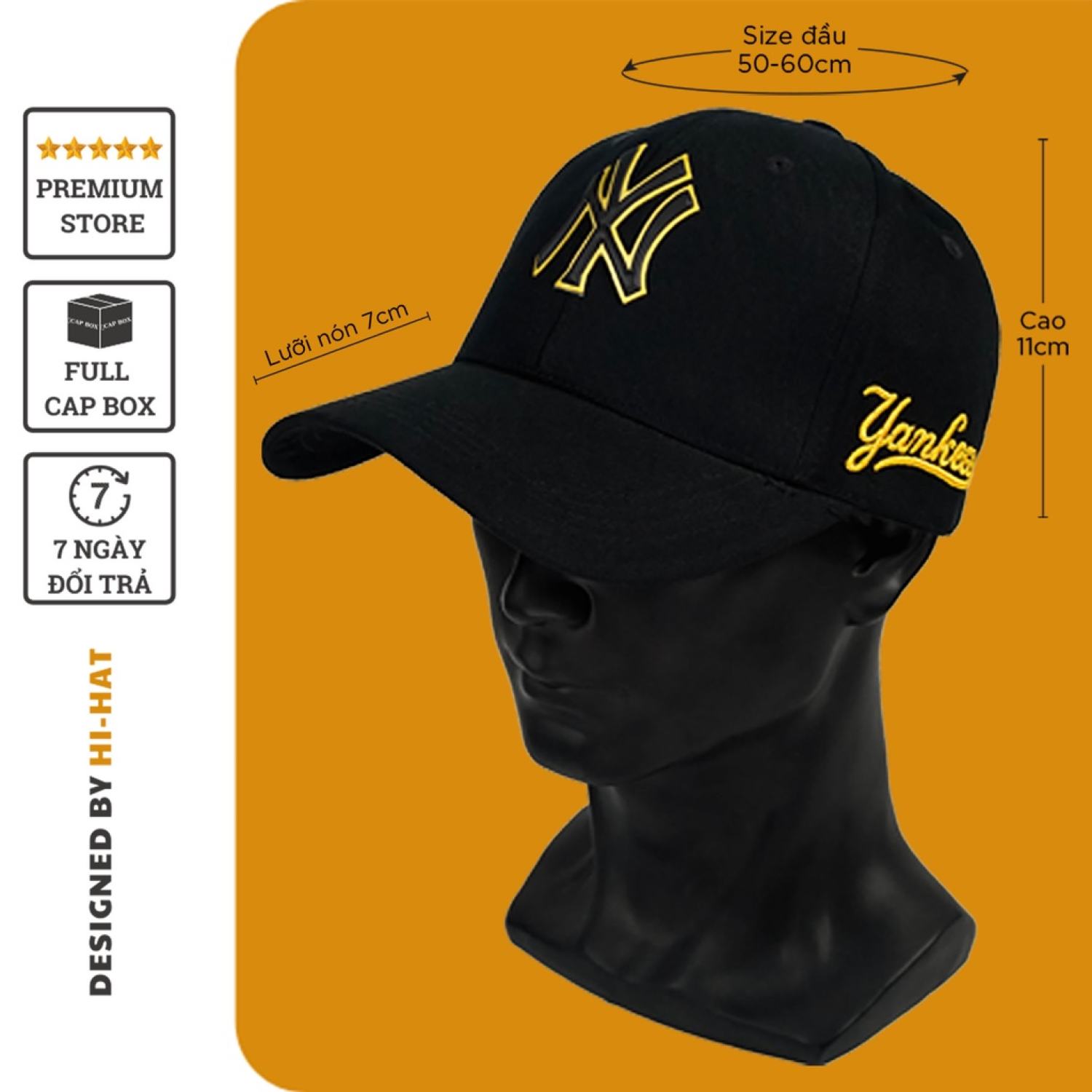 Mũ kết logo NY - Nón lưỡi trai kaki nam nữ xuất khẩu full box phong cách ulzzang thể thao designer by Hi-Hat Store