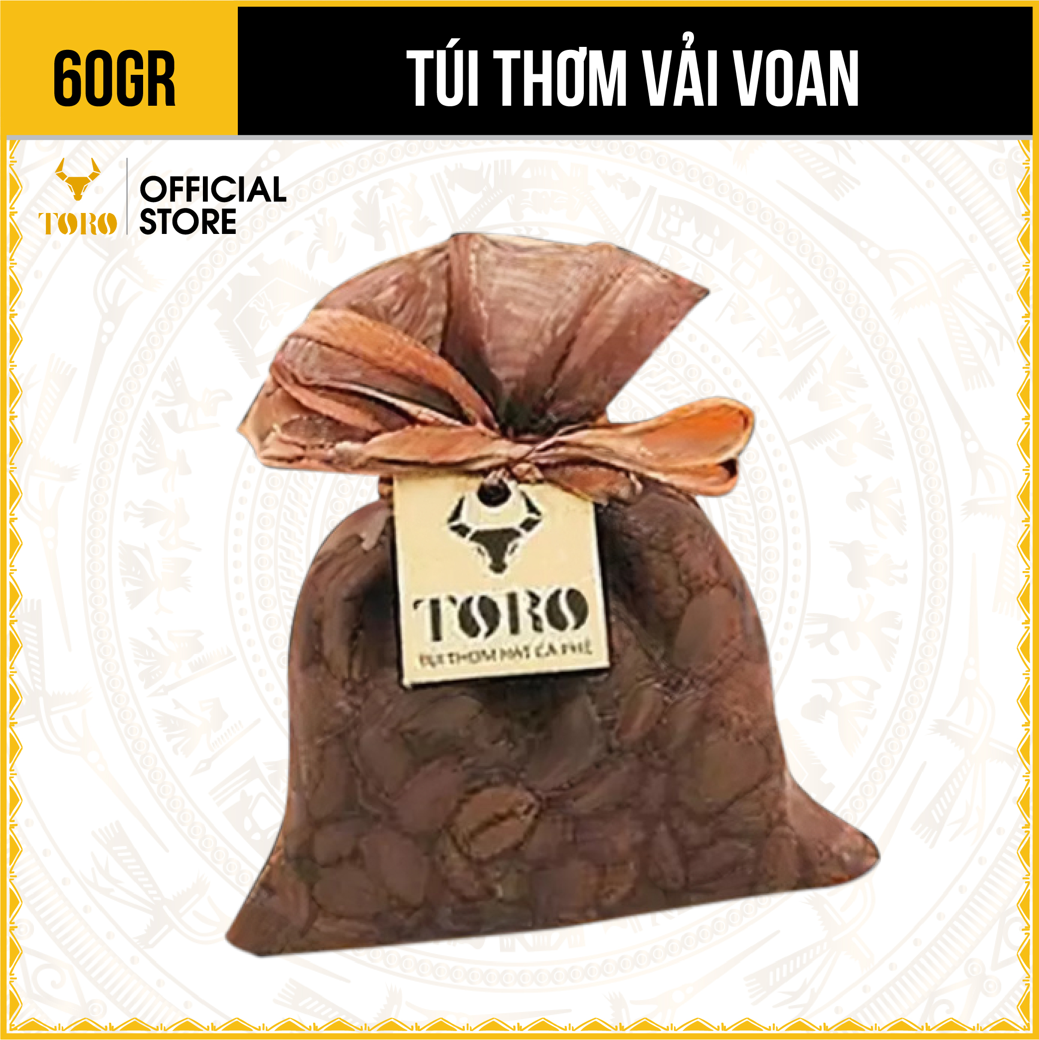 Túi thơm hạt cà phê toro nguyên chất 100% | vải bố | toro farm