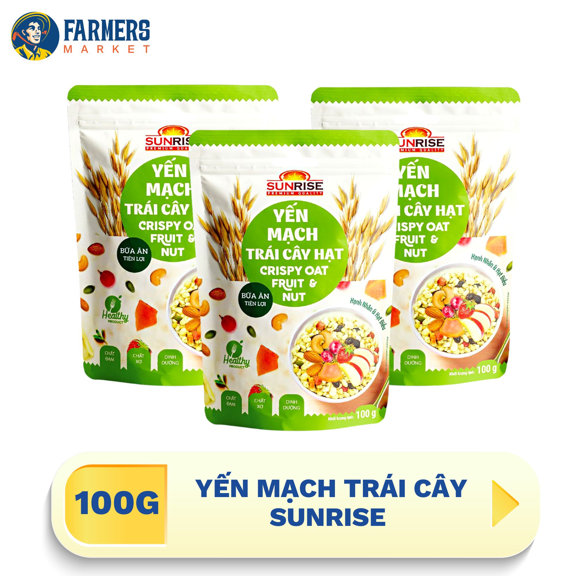 Giao hàng toàn quốc Yến mạch trái cây Sunrise 100G