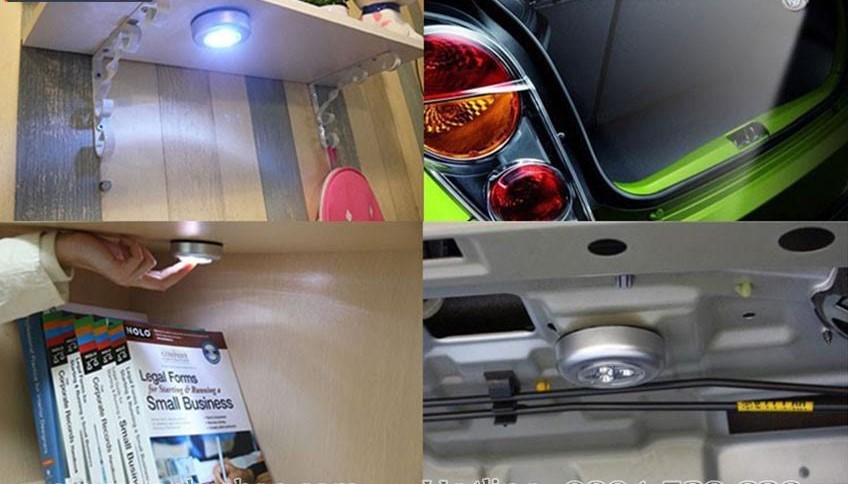 Đèn led tròn gắn tường mini 3 bóng .