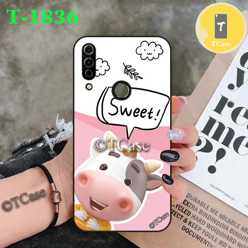 Ốp Lưng Vsmart Joy 3 dẻo đen in hình Bò Con cute