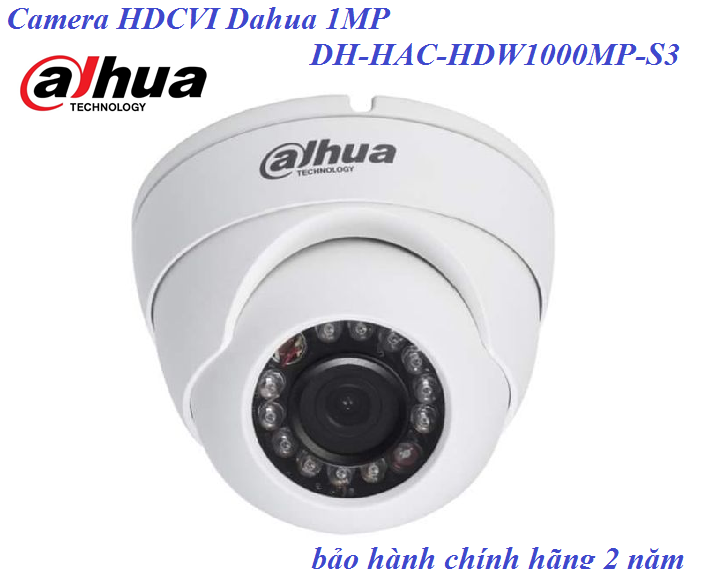 Camera hdcvi dahua 1mp dh-hac-hdw1000mp-s3