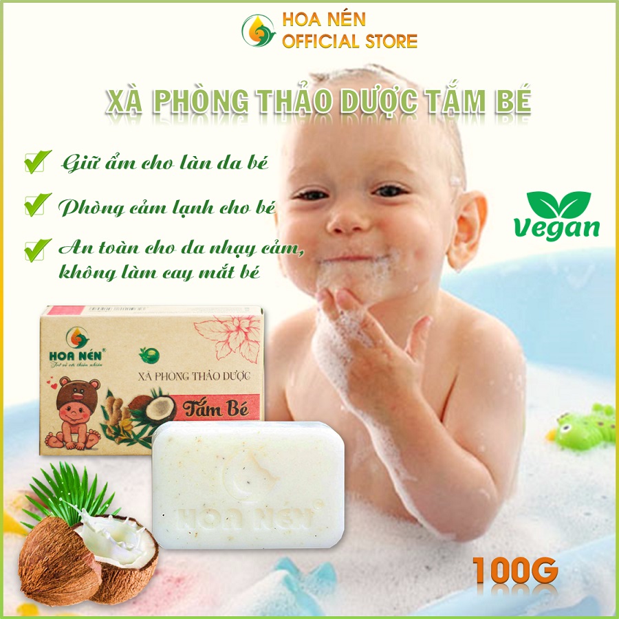 Xà phòng thảo dược tắm cho bé Hoa Nén 100g