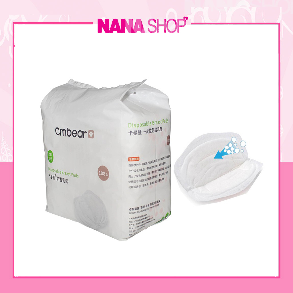 Miếng lót thấm sữa CMBear bịch 108 miếng tiết kiệm