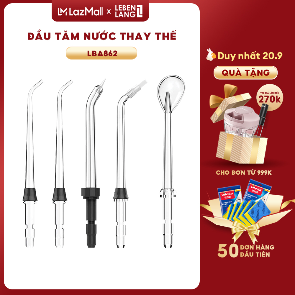 Đầu tăm nước thay thế hỗn hợp lebenlang, phụ kiện cho máy tăm nước lbt1486 - hàng chính hãng