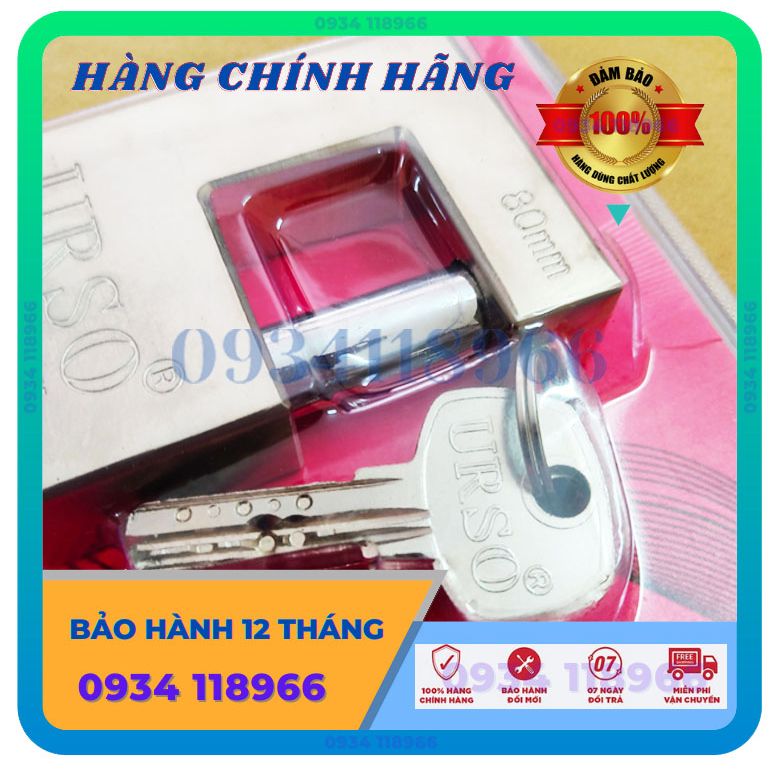 Ổ khóa cửa cầu ngang urso công nghệ của ý - bảo hành 12 tháng