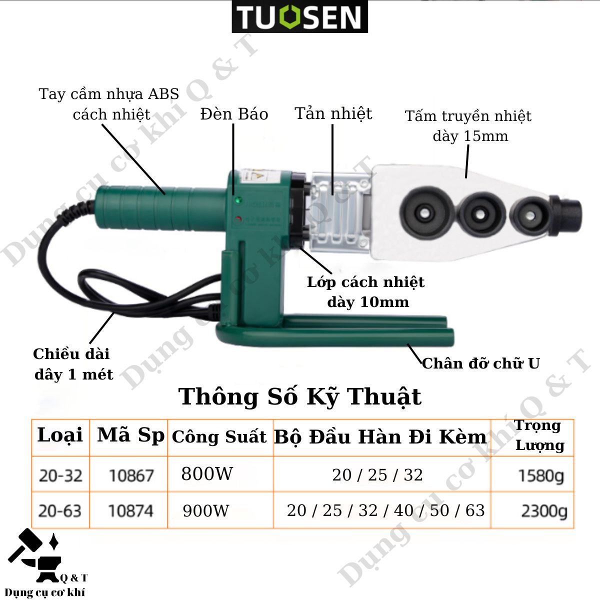 Máy hàn ống nhiệt các loại ppr pe pb ,Máy hàn ống chuyên dụng chính hãng TOUSEN