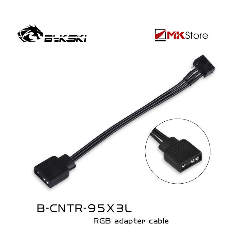 Dây cáp chuyển đổi LED 3 pin dẹp 5v Bykski sang 3 pin 5v sync main MKStore