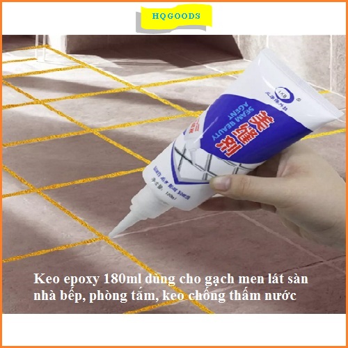 Keo epoxy dung tích 180ml trát khe hở gạch men lát sàn phòng tắm nhà bếp, keo chống thấm nước nấm mốc tường chất lượng cao