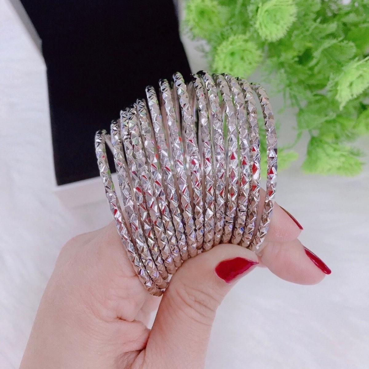 [Ximen Trúc Chạm Mè Bạch Kim Vàng 18k][CAM KẾTKHÔNG NGỨA] 75R - Trang Sức Givi - HX30082001 - vong tay bang vang 18k dep, vong deo tay vang 18k dep, nhung bo nu trang vang dep, vong vang tay dep, trang suc cuoi dep, ximen vang