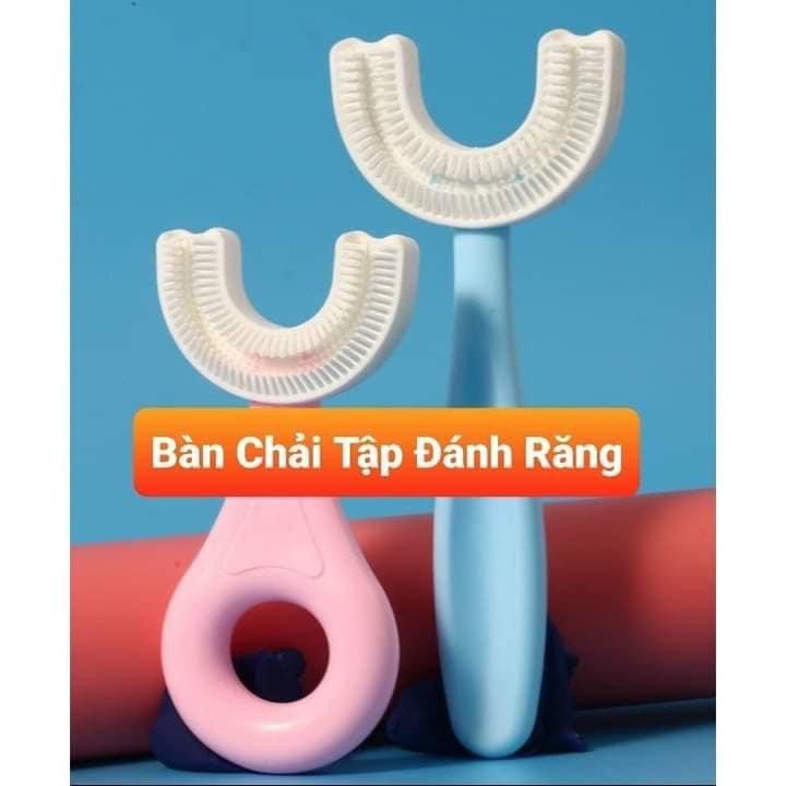 Bàn Chải Đánh Răng Hình Chữ U, bàn chải Silicon CHo Bé Tập Đánh Răng