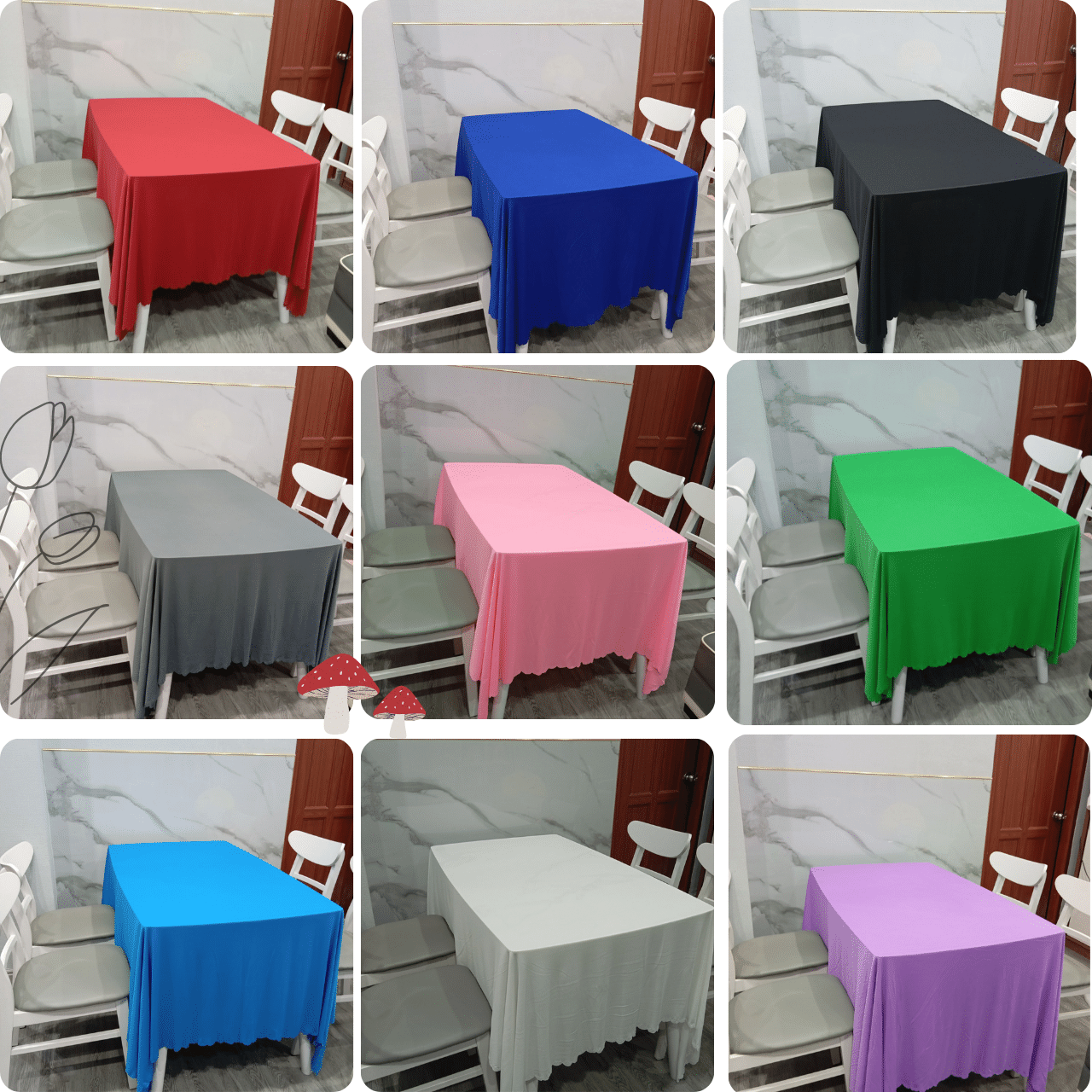 Khăn Trải Bàn Vải Thun Lót Dày Dùng Cho Bàn Họp, Bàn Giáo Viên, Bàn Tiệc Hội Nghị 2m x 1m6