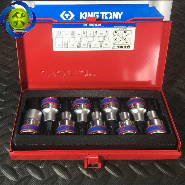 Bộ đầu tuýp lục giác sao kingtony 4109pr 9 chi tiết 1/2