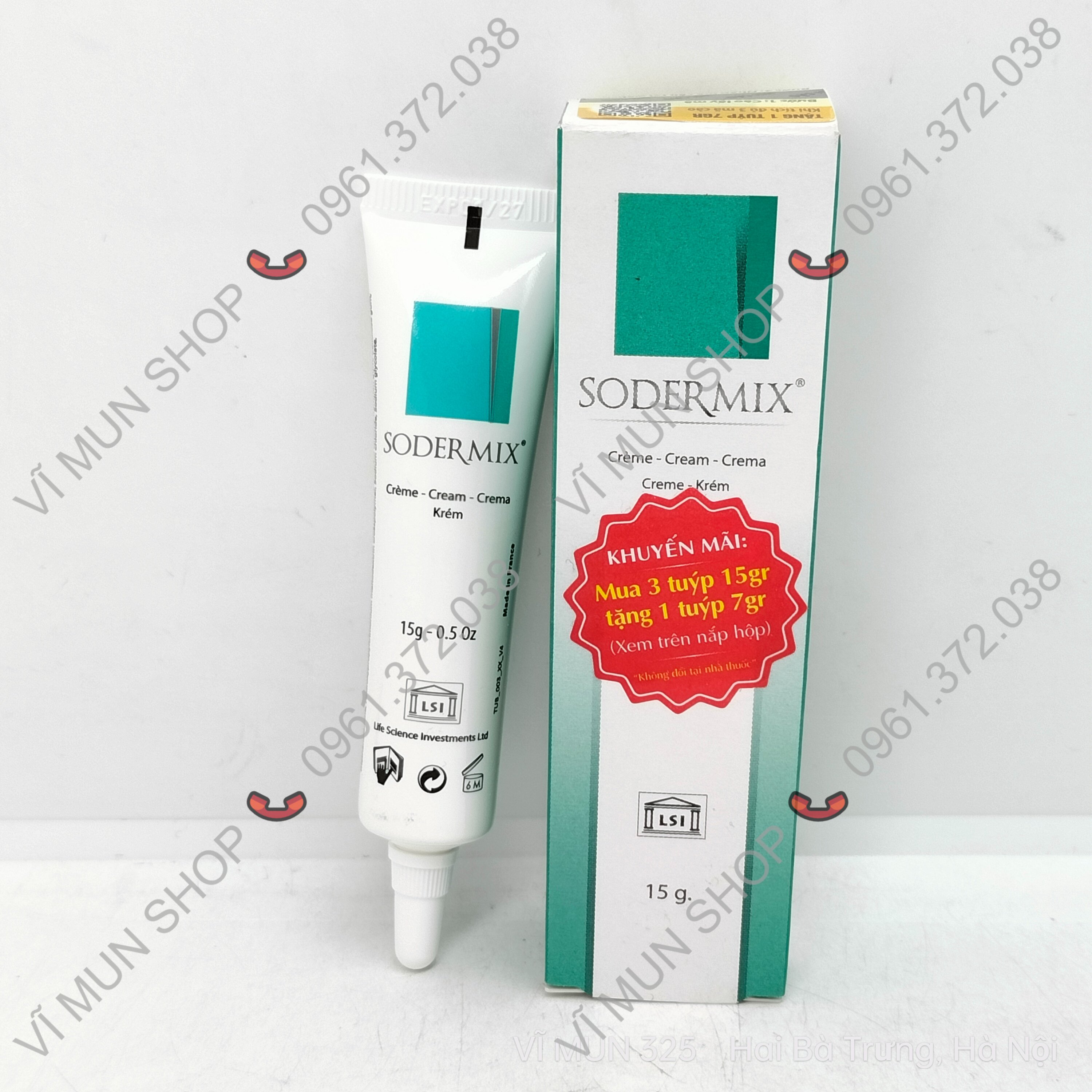 [HN] Sodermix - kem bôi sẹo lồi sẹo phì đại chàm (eczema) chàm sữa viêm da cơ địa vảy nến ngứa... sx tại pháp
