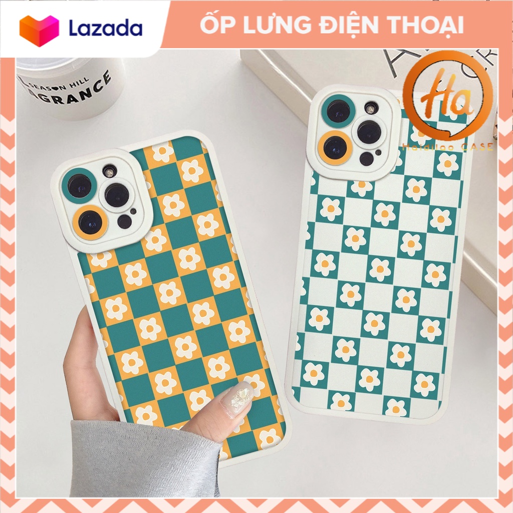 Ốp lưng iphone cạnh vuông lỗ camera hoa caro 6s/6splus/7/7plus/8/8plus/x/xr/xs/11/12/13/pro/max/plus/promax CVL71