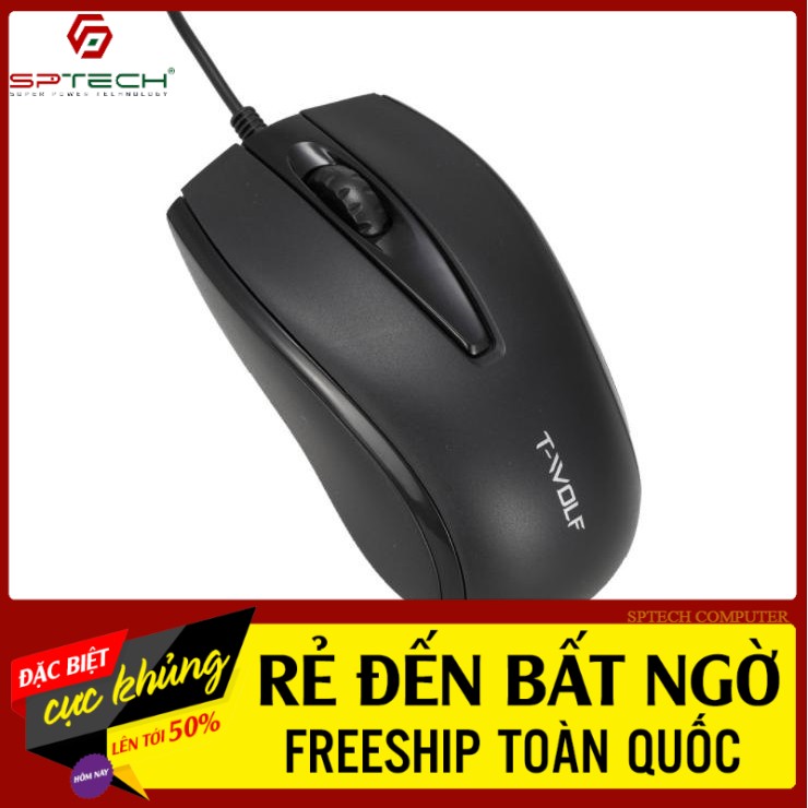 Chuột gaming dây 💎𝓕𝓡𝓔𝓔𝓢𝓗𝓘𝓟💎 mouse có dây văn phòng t-wolf v13 sptech computer