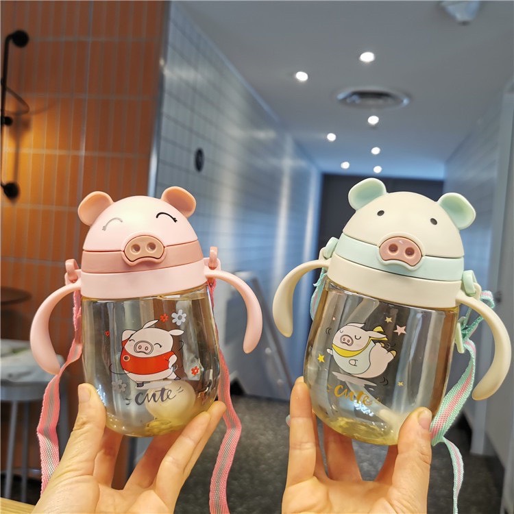 Bình tập uống, bình uống nước cho bé 350ml