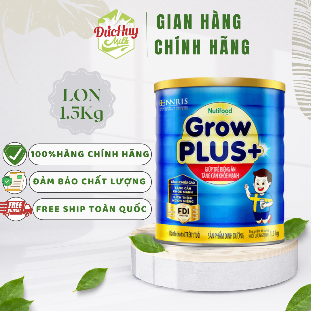 Sữa bột Nutifood GrowPlus Xanh 1.5kg