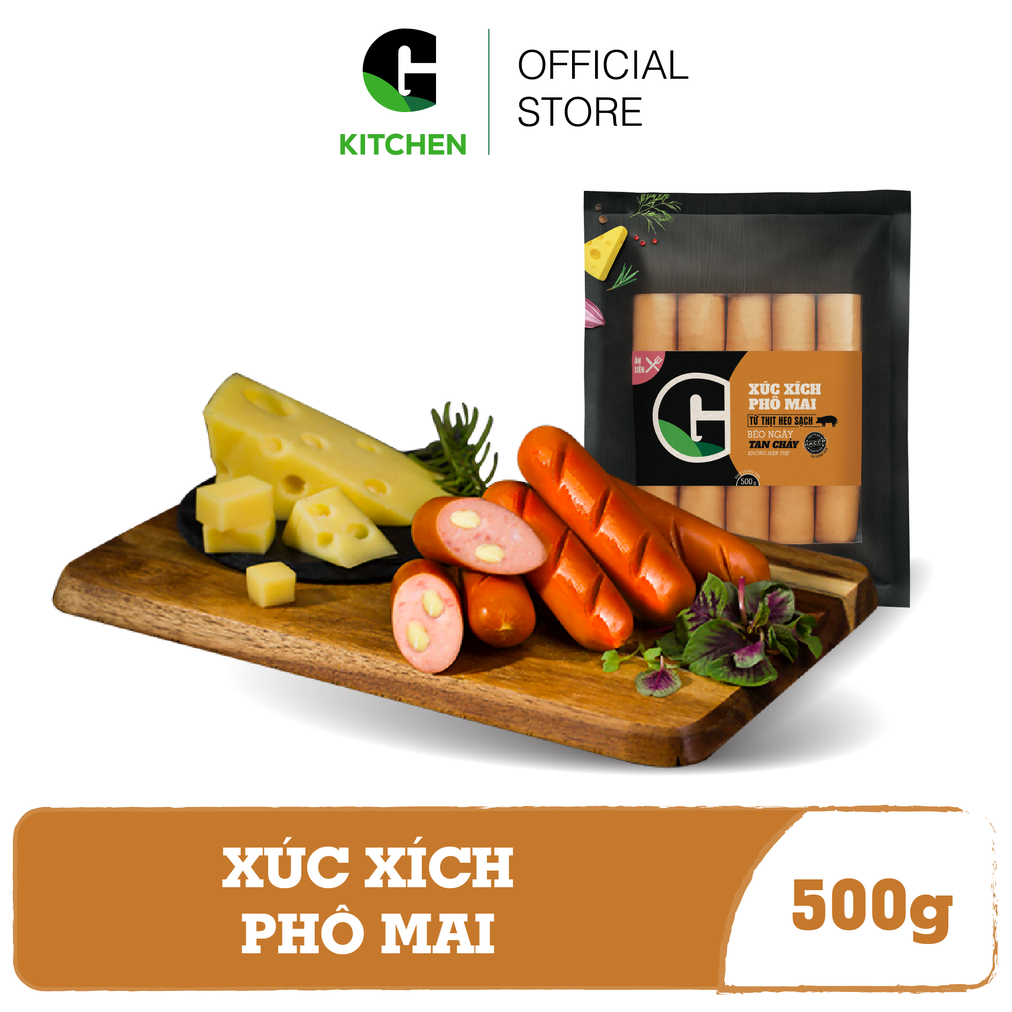[Giao nội thành HCM] Xúc Xích Phô Mai G Kitchen 500g