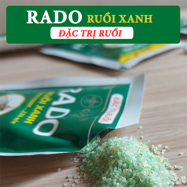 Thuốc diệt ruồi RADO Ruồi Xanh - gói 20g (Rắc hoặc Phun - Hiệu quả tận gốc kéo dài lên đến 3 tháng)
