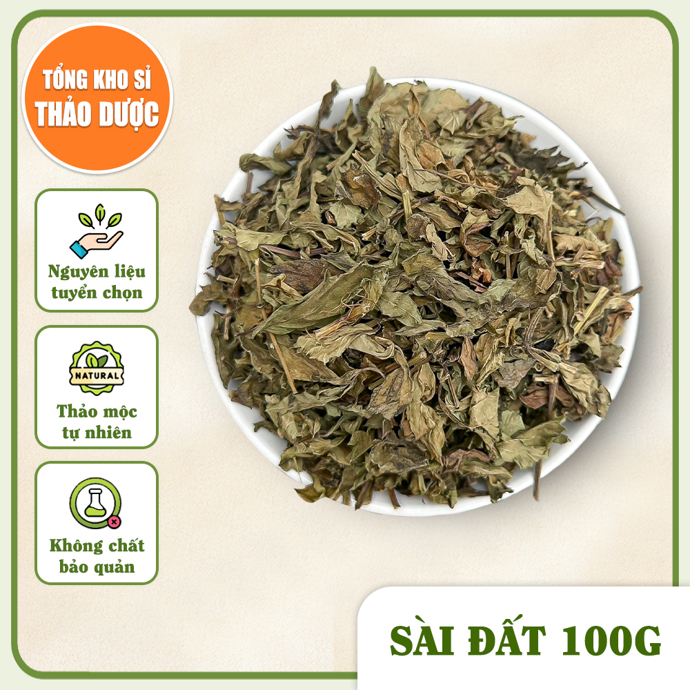 Cây sài đất khô 100g, lá tắm bé, giảm rôm sảy, mẩn ngứa, dị ứng, làm mát da, thanh nhiệt, giải độc