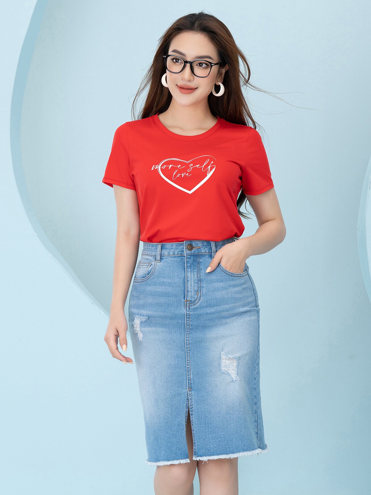 Váy Jean Jean cho nữ chất liệu thường - B2023