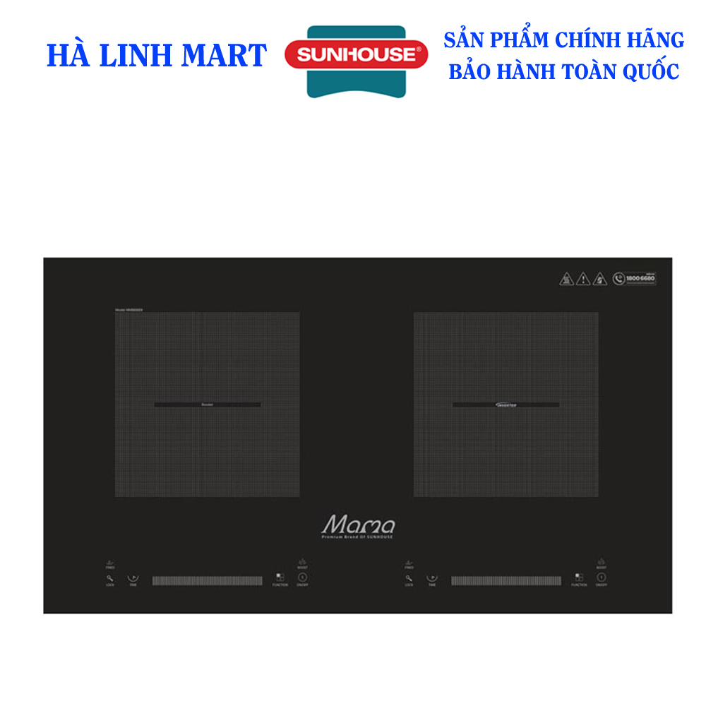 [Trả góp 0%]BẾP ĐÔI ĐIỆN TỪ SUNHOUSE MAMA MMB888DI - Bếp từ đôi Inverter nhập khẩu nguyên chiếc Thái Lan - Bảo hành 36 tháng